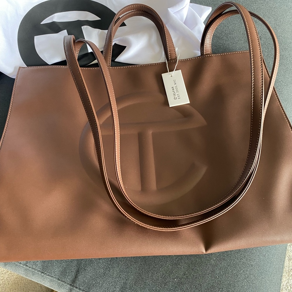 Telfar Large Chocolate Shopping Bag
